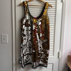 The Most FUN Dress Ever: Sequin Tank Dress in Gold and/or Silver